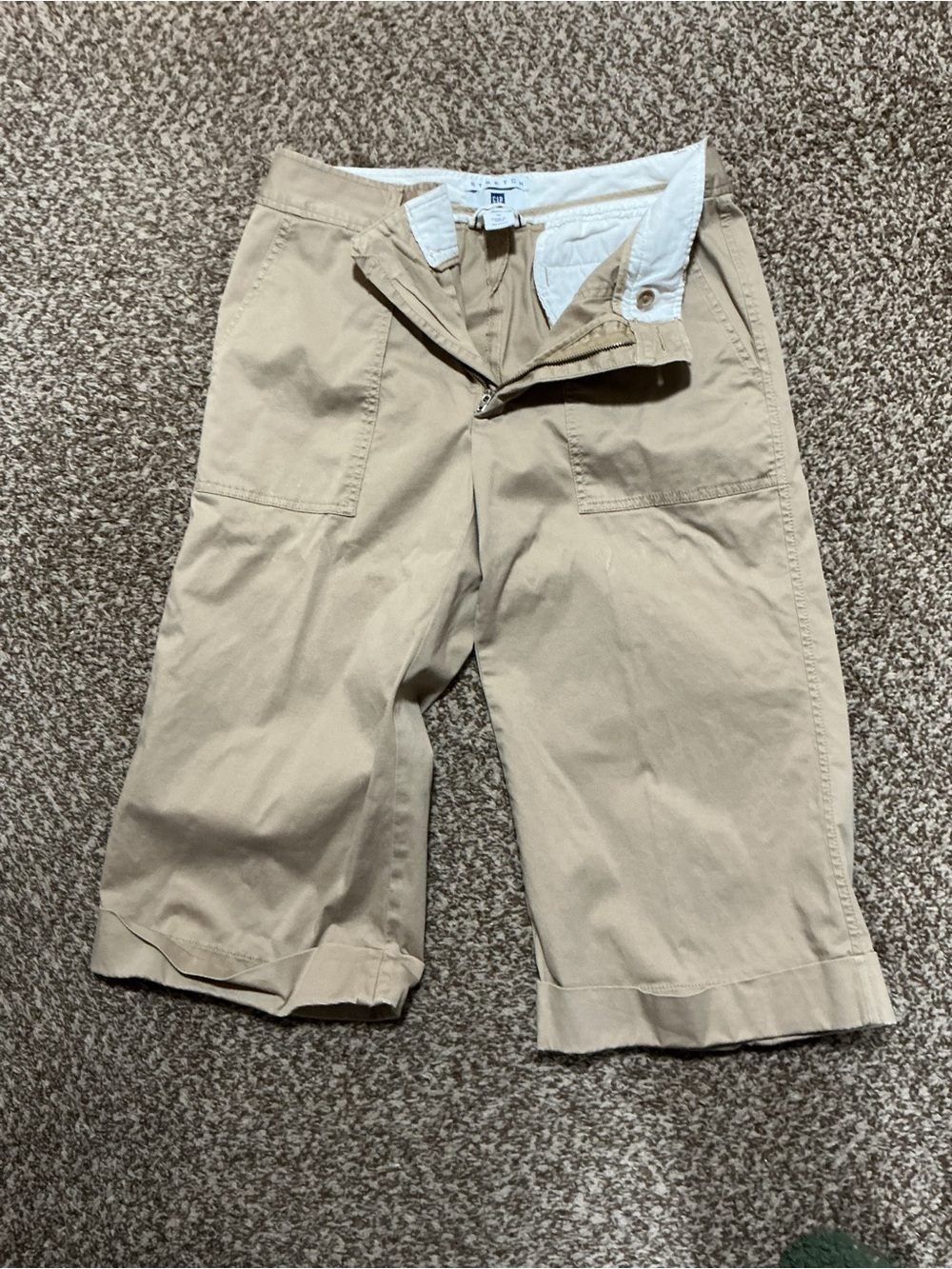 Men's Khaki Cotton Casual Shorts